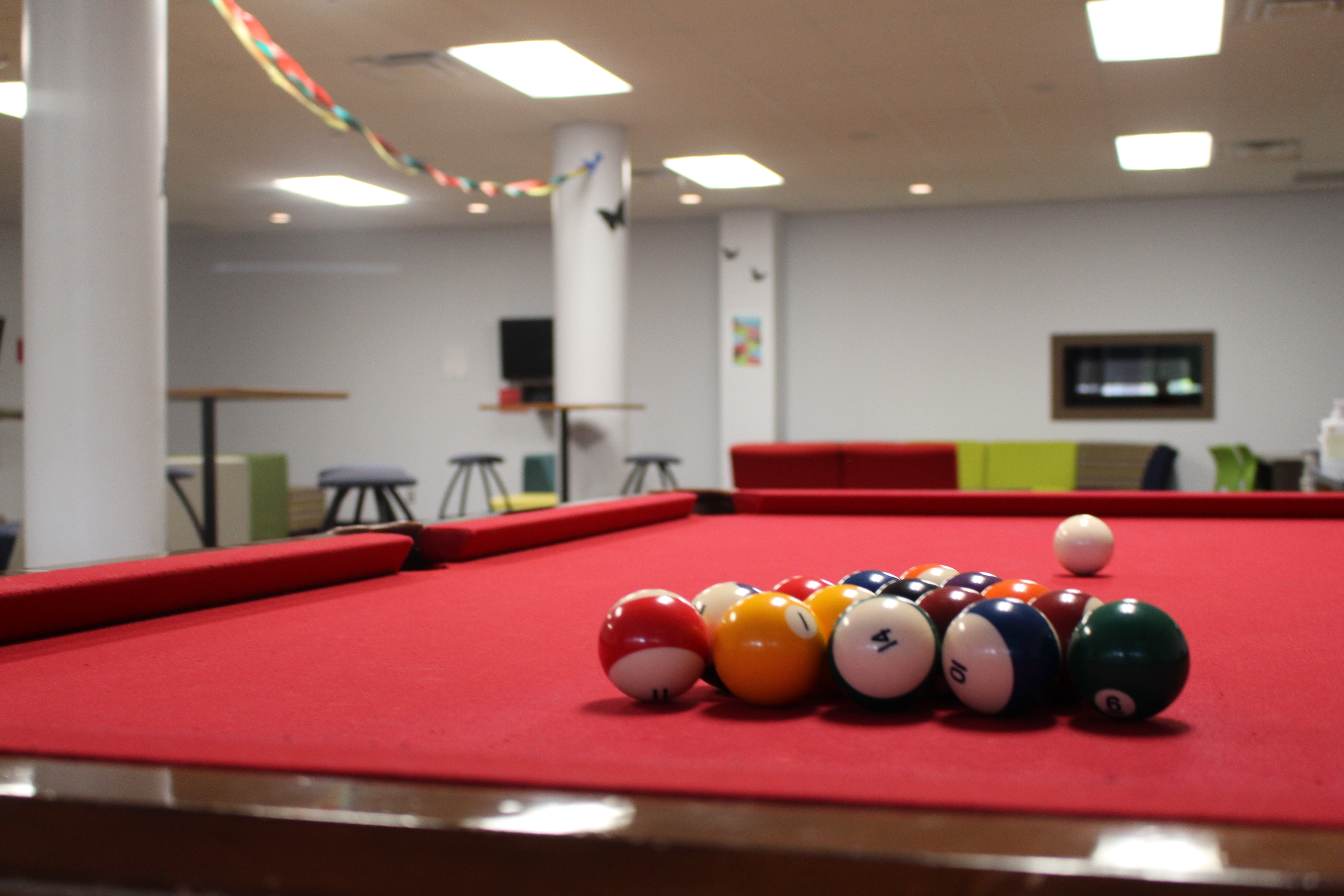 image of a pool table at raven's roost