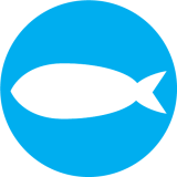 blue fish menu icon